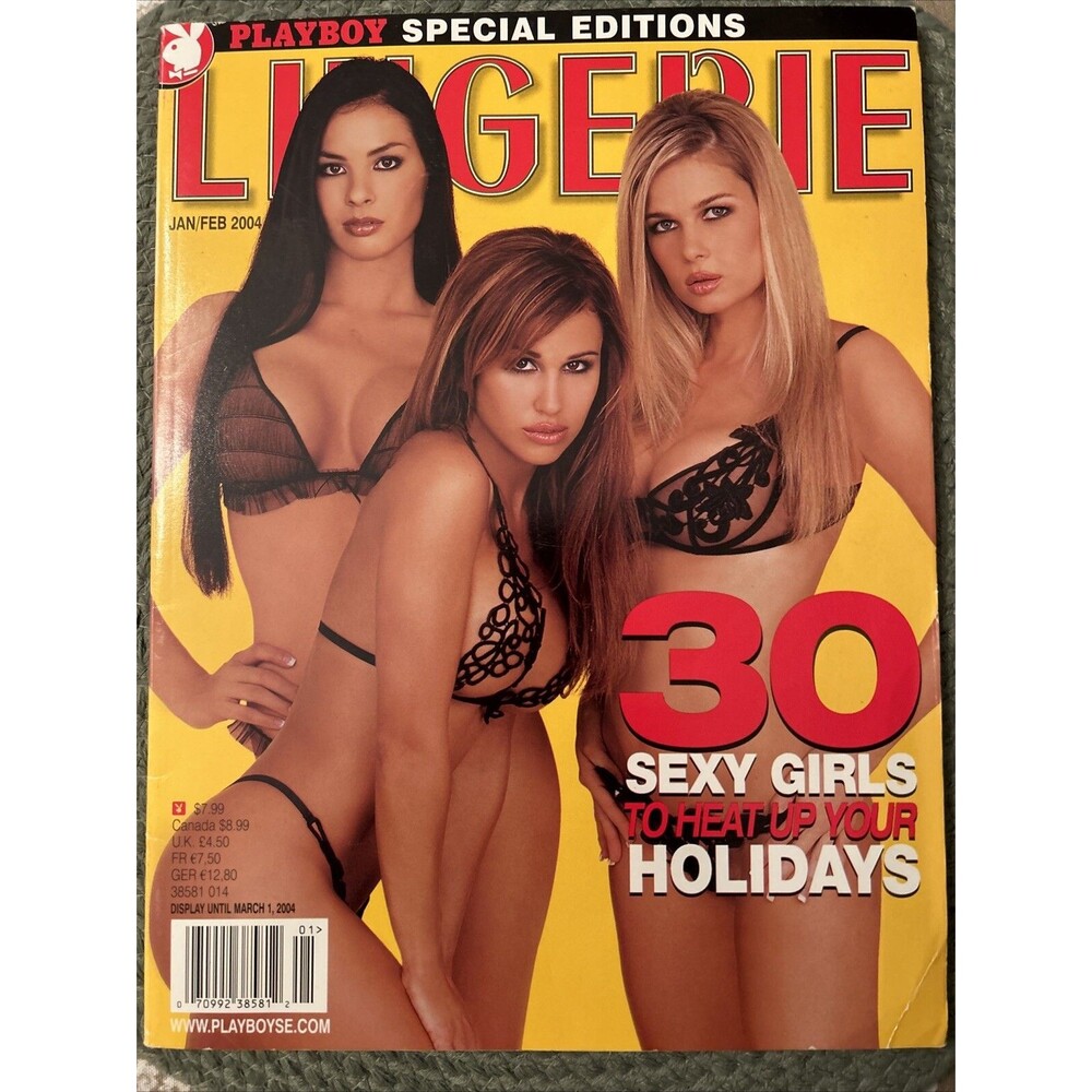 Vintage Playboy’s  Lingerie Sexy Girls to Heat Up Your Holiday Jan/ Feb 2004